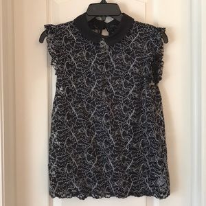 Zara lace collared top